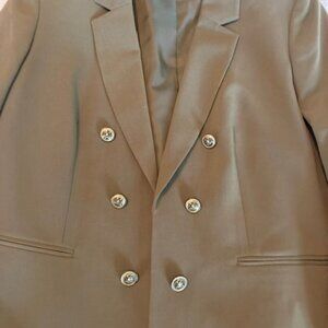 Bar III Open-front Blazer, Olive with brownish tone, Size L